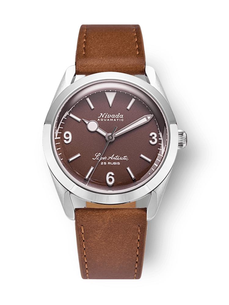 Nivada Super Antarctic 3.6.9 Brown No Vintage Effect - White Luminous 32040A16