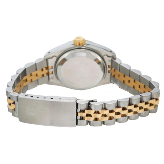 Rolex Datejust 26MM Champagne Dial Yellow Gold Fluted Bezel Two Tone Watch 6917
