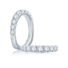 A.Jaffe Wedding Bands Large Melee Graduating Diamond Half Circle Wedding Band MRS870/117