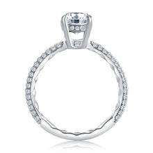 A.Jaffe Engagement Rings Quilted Pave Oval Diamond Center Engagement Ring ME1842Q/195