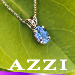 14ky Oval Tanzanite Solitaire Pendant